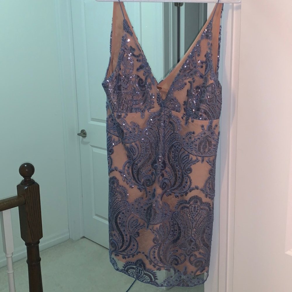 Free People sequin dress (icy blue)